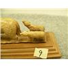 Image 3 : 3 bears carved out of bone mounted on wood by E.P. 2.5" tall 4 .75 wide (33)