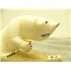 Image 2 : Carved ivory polar bear mounted on bone 3.25" tall 6.25" long retail value $425.00 (33)