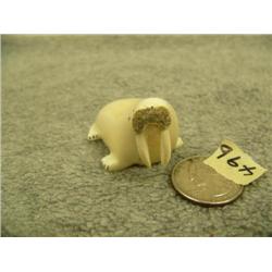 CHOICE on 3: ivory carvings - walrus by Alois Chabaluk 1.25" tall (33)