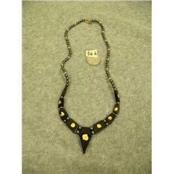 CHOICE on 2: Baleen necklace with hematite beads and gold nugget accents by R.B. (33)