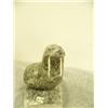 Image 2 : CHOICE on 2: soapstone walrus with ivory tusks by Eddy Omnik 7.5" tall (33)