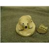 Image 2 : CHOICE on 3: Ivory carvings - polar bear with ivory base 1.25" x 3" by L.O. of Diomede, AK (33)