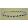Image 1 : Sapphire and Diamond Bracelet, 14K White Gold, Sapphires, Oval Faceted, Approx. 7.00 Carats, Transpa