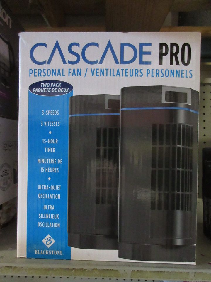 Cascade Box Fans Pack of 2 Cascade Pro Personal Oscillating Fans