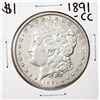 Image 1 : 1891-CC $1 Morgan Silver Dollar Coin