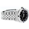 Image 3 : Rolex Mens Stainless Steel Black Roman Sapphire and Diamond Datejust Wristwatch