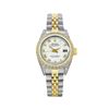 Image 2 : Rolex Ladies Two Tone White Roman Diamond Datejust Wristwatch With Rolex Box