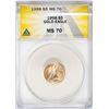 Image 1 : 1998 $5 American Gold Eagle Coin ANACS MS70