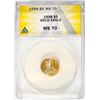 Image 1 : 1998 $5 American Gold Eagle Coin ANACS MS70