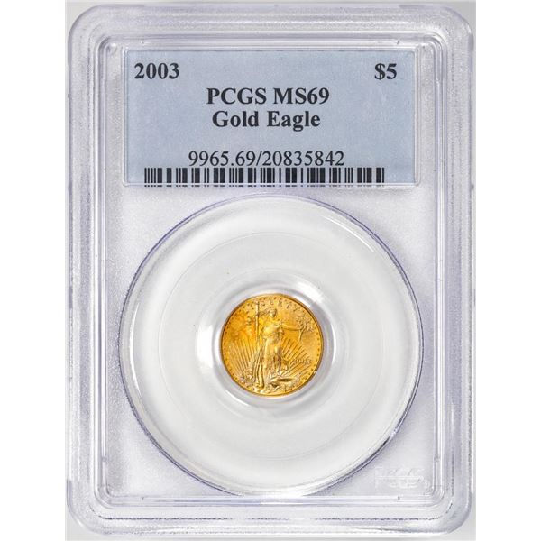 2003 $5 American Gold Eagle Coin PCGS MS69