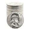 Image 1 : Roll of (20) Brilliant Uncirculated 1963 Franklin Half Dollar Coins