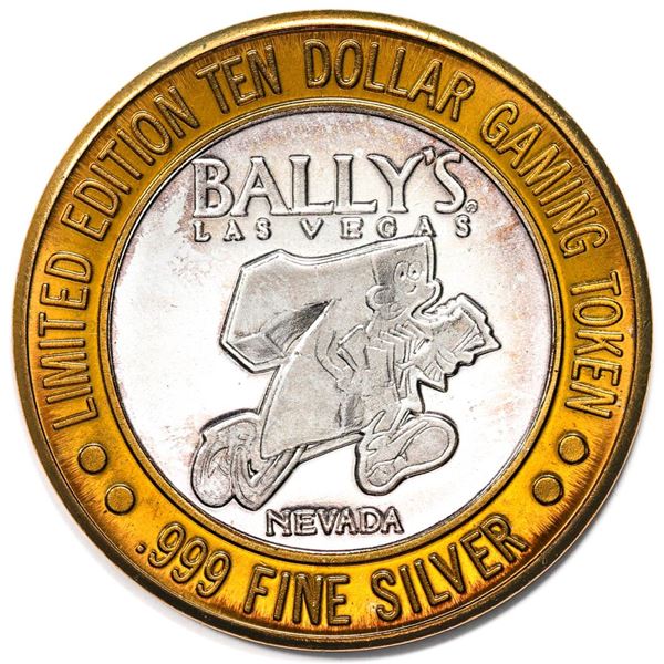 .999 Silver Bally's Las Vegas, Nevada $10 Casino Limited Edition Gaming Token