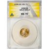 Image 1 : 1998 $5 American Gold Eagle Coin ANACS MS70