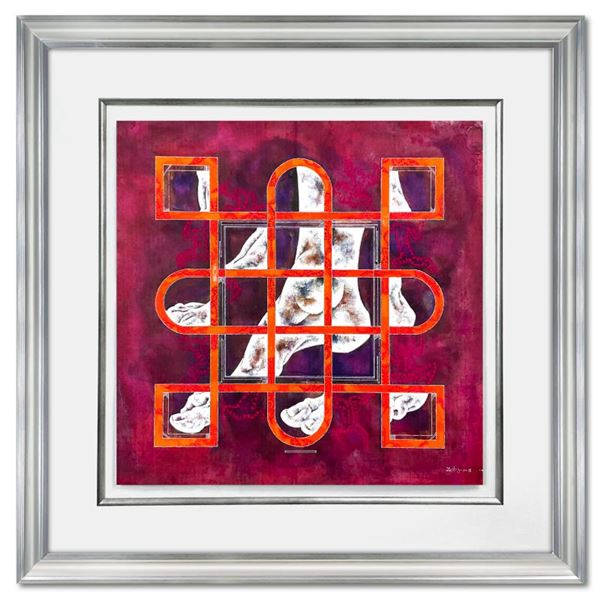 Lu Hong "Ashtamangala Dravya - Knot" Original Mixed Media on Paper