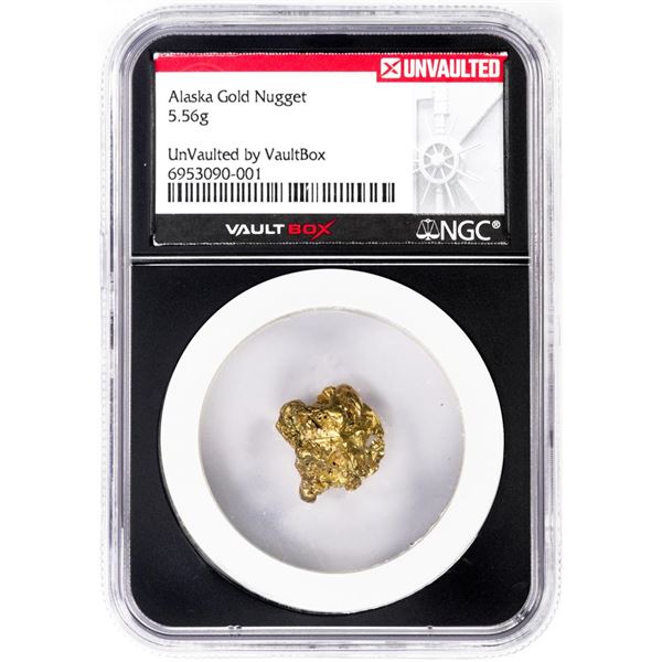5.56 Gram Alaska Gold Nugget NGC Vaultbox Unvaulted