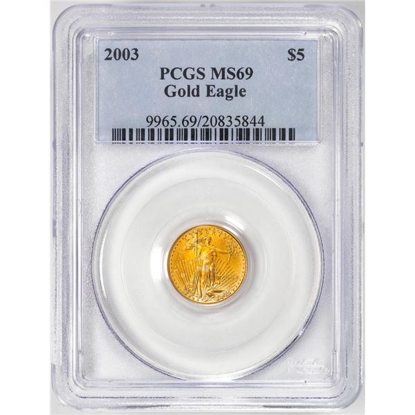 2003 $5 American Gold Eagle Coin PCGS MS69