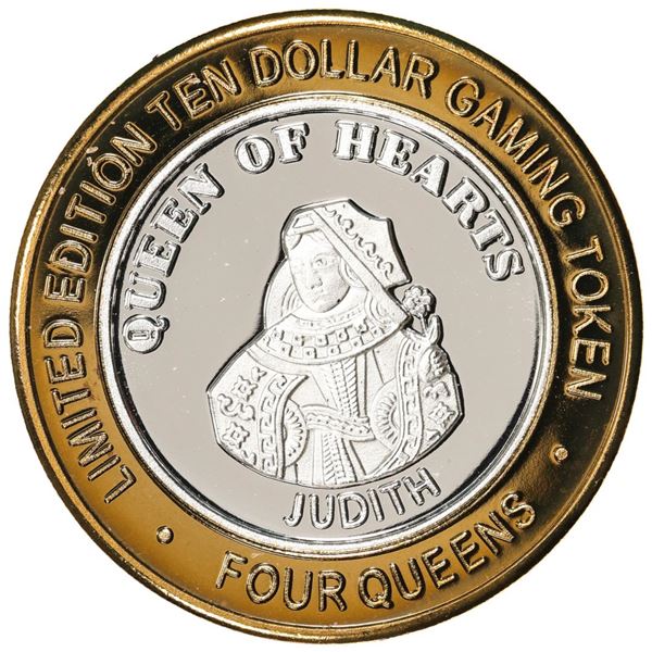 .999 Silver Four Queens Casino Hotel Las Vegas $10 Limited Edition Gaming Token