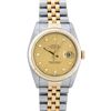 Image 3 : Rolex Mens Two Tone Factory Champagne Diamond Datejust  Wristwatch