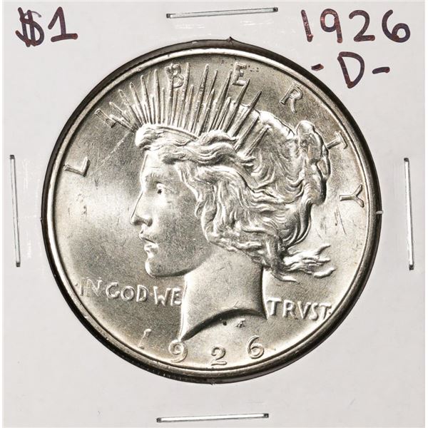 1926-D $1 Peace Silver Dollar Coin