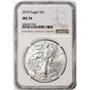 Image 1 : 2019 $1 American Silver Eagle Coin NGC MS70