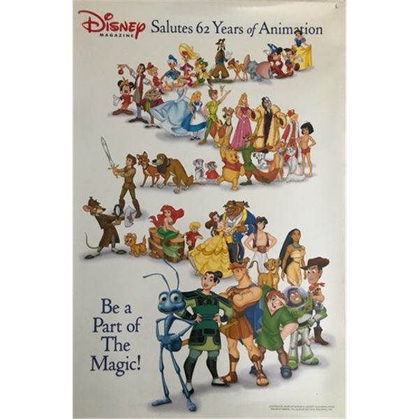 Disney's 62 Years of Animation Poster