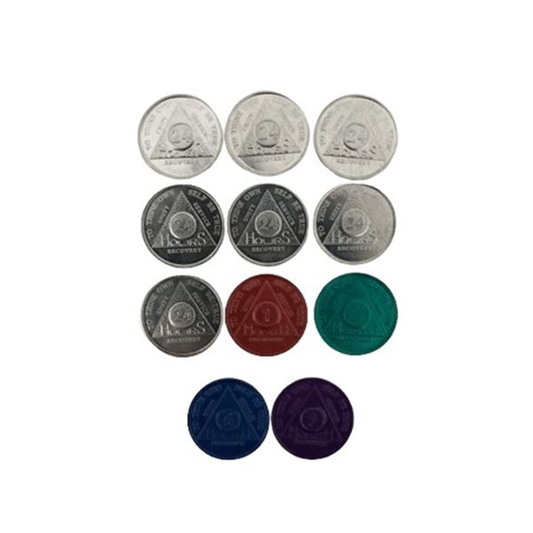 Father Bill Long (Mel Gibson) Sobriety Chips Movie Props