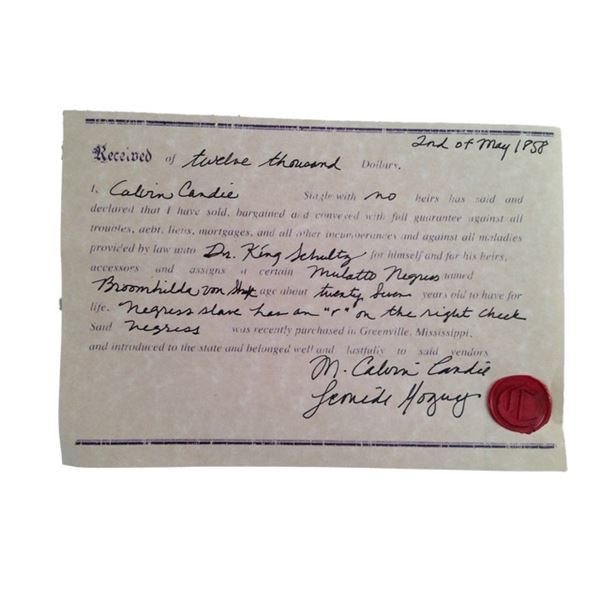 Django Unchained Dr. King Schultz (Christoph Waltz) Legal Document Movie Props