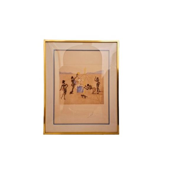 Salvador Dali  Etching from ‘The Historia de Don Quixote de la Mancha Suite ’ fram