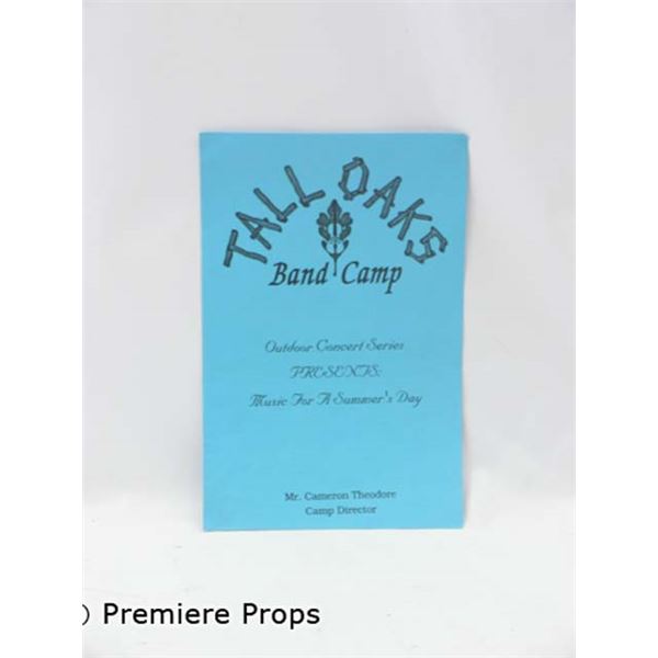 American Wedding Tall Oaks Band Camp Program Movie Props