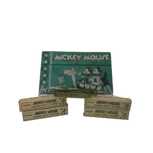 Vintage Mickey Mouse Toy Film and Pencil Case