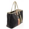 Image 2 : MCM Black Visetos Leather Striped Lion Shopper Bag