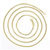 Image 3 : NEW 14K Yellow Gold 24" Long 1.6mm Rounded Beveled Box Link Chain Necklace