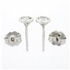 Image 4 : New 14k White Gold .44 ctw Martini Bezel Set Round Brilliant Diamond Stud Earrin
