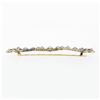 Image 5 : Antique Victorian 14k Gold & Platinum GIA Old Sapphire Ruby Diamond Long Bar Pin