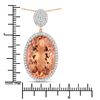Image 3 : 14KT Rose Gold 23.83ct Morganite and Diamond Pendant with Chain