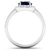 Image 4 : 14KT White Gold 2.10ct Blue Sapphire and Diamond Ring