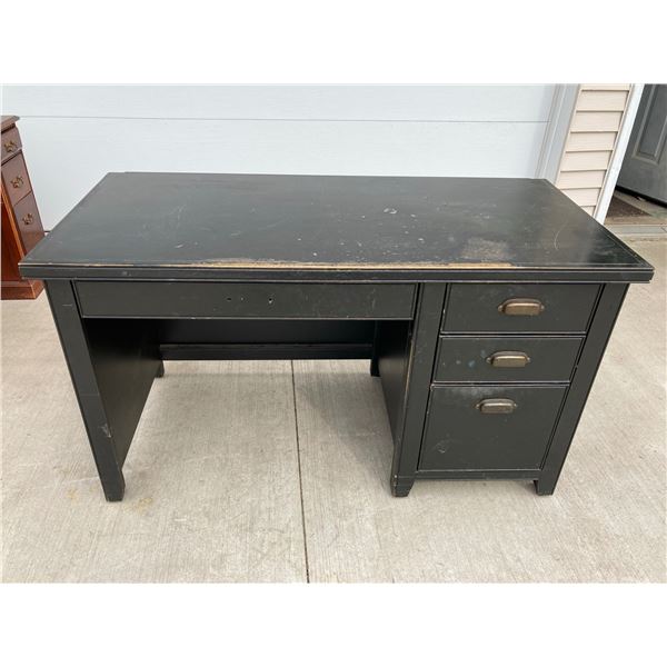 WOOD DESK WITH FOUR DRAWERS