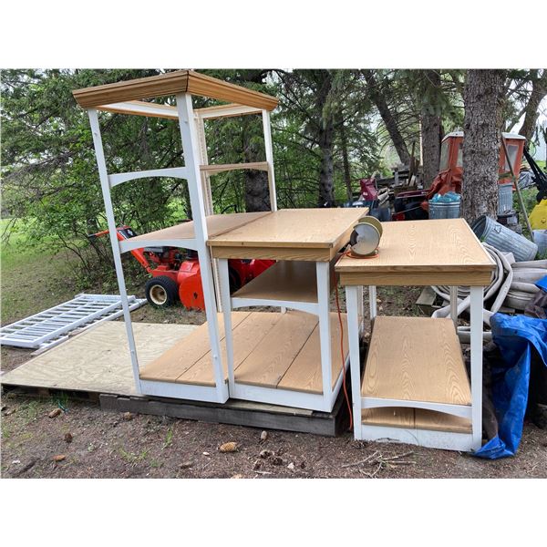 SHELVING UNITS, LOT OF 3