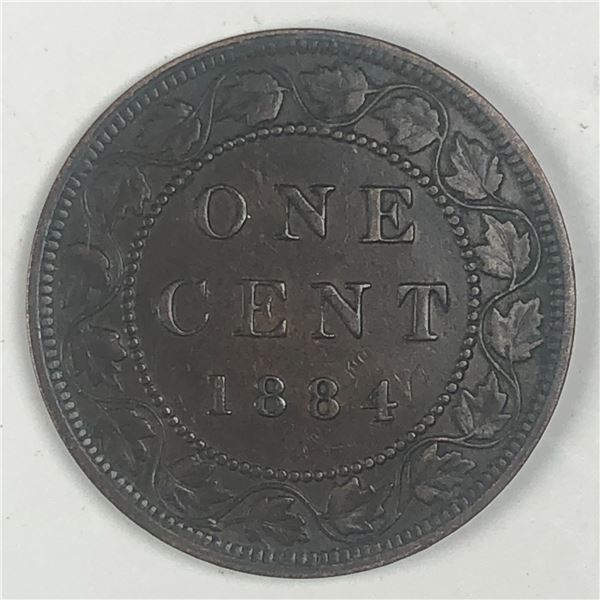 Canadian Large Cent 1884 AU