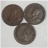 Image 2 : Canadian Small  Cent 1928 X 3 Fine to VF