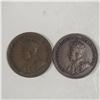 Image 2 : Canadian Small  Cent 1930 X 2 Fine to VF