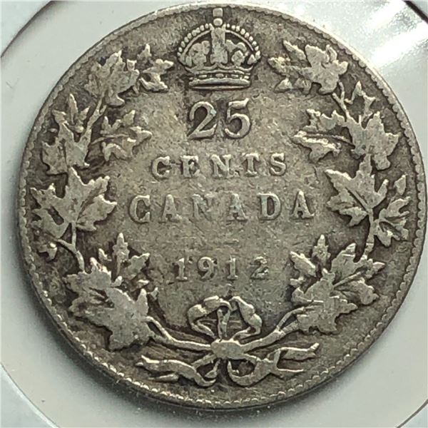 1912 King George V 25 Cents