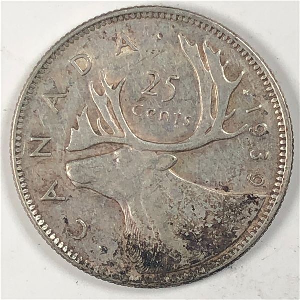 1939 King George VI 25 Cents