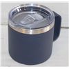 Image 1 : NEW IN BOX BLUE STAINLESS STEEL TRAVEL MUG
