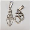 JP1077-158 SILVER LOT OF 2 PENDANT