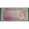 Image 1 : 31)  CANADIAN 1974 2 DOLLAR BANKNOTE.