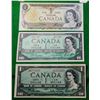 Image 1 : 32)  LOT OF 3 CANADIAN $1.00 BANKNOTES, 1954, 1967