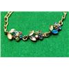 Image 2 : 21)  GOLD TONE 8", BUT ADJUSTABLE BRACELET WITH