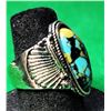 Image 2 : 18)  NATURAL TURQUOISE SIZE 6 RING.