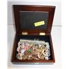 Image 1 : ESTATE JEWELRY BOX FULL OF VINTAGE JEWELRY SOME